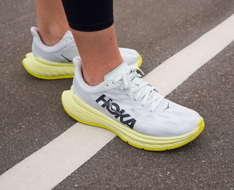 Hoka One One Carbon X 2 Löparskor Dam - Vita - ORLBE-8160